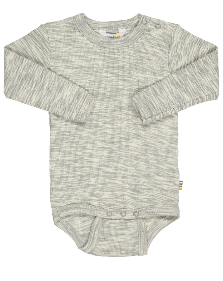 Langarm-Body BASIC MELANGE in grau