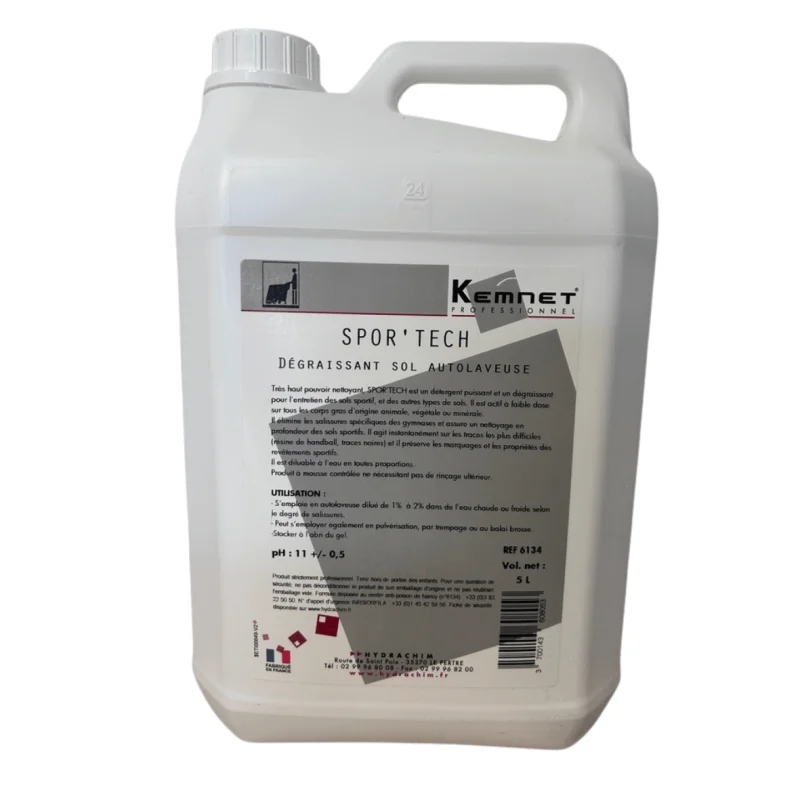 KEMNET - Nettoyant et dégraissant sol sportif- Sport'tech - 5L