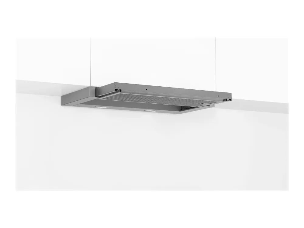 Bosch Serie | 4 DFL064A52 - Hætte - teleskopisk - Niche - bredde: 52.6 cm - dybde: 29 cm - udtrækning og recirkulation (-) - med intern motor - metalsølv