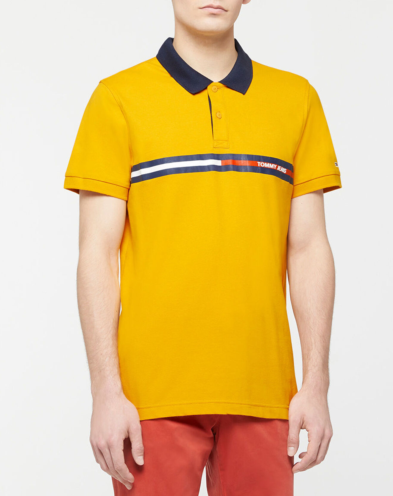 Tommy Jeans Polo Reg Chest Flag jaune