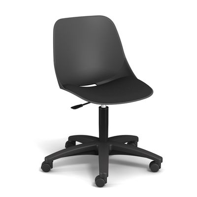 Chaise PALM - coque noire - assise noir - base noire
