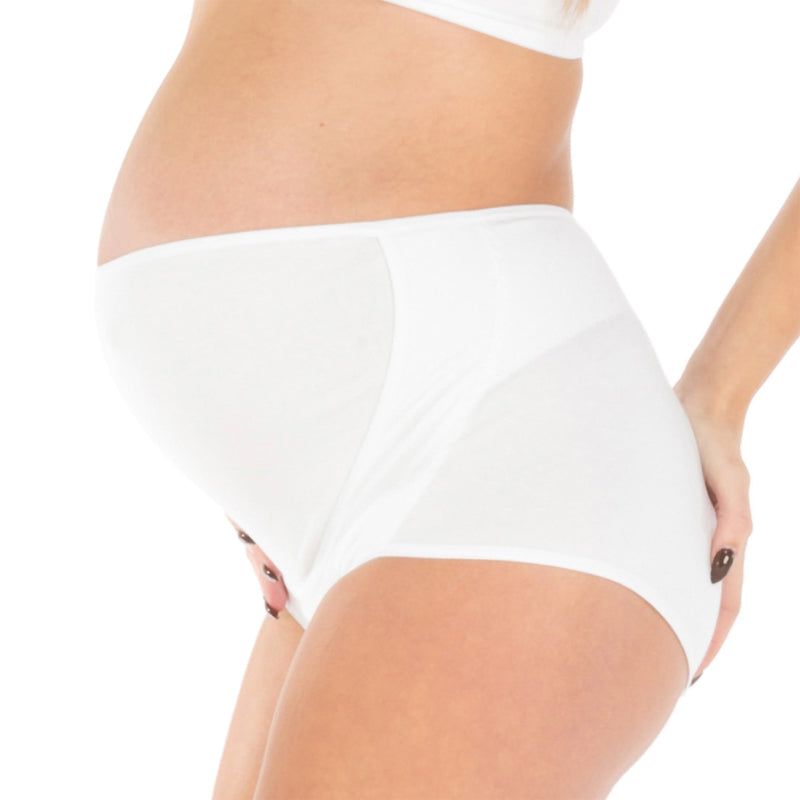 MYSANITY Schwangerschafts Miederhose, gekreuzt, Weiß