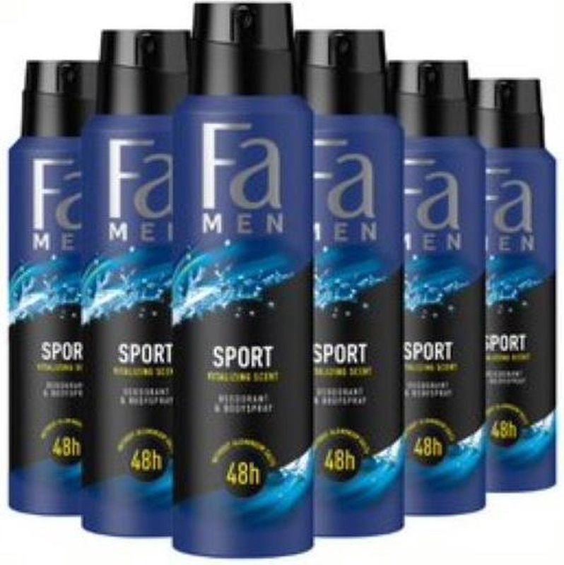 Fa - Men Deodorant Spray - Sport - 6x150 ml - Vegan Formule
