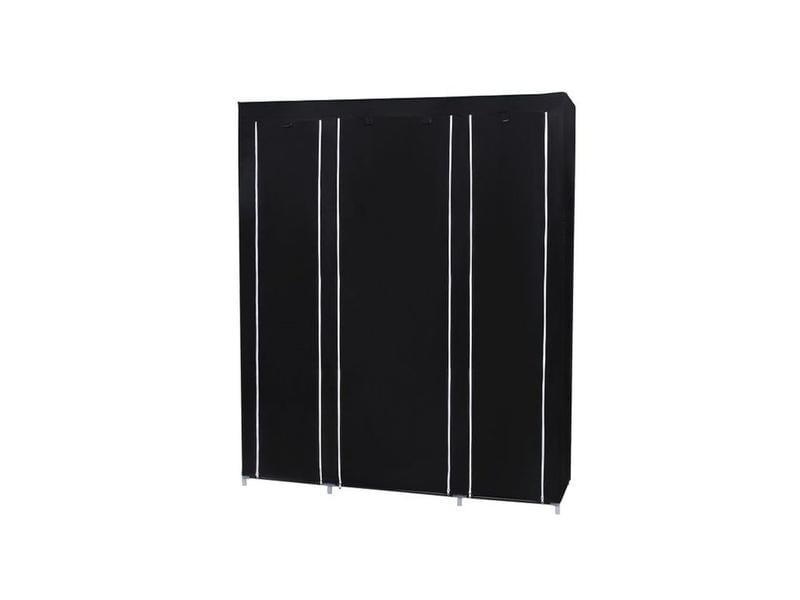Songmics Regal mit hochrollbaren Türen Schwarz Kleiderschrank