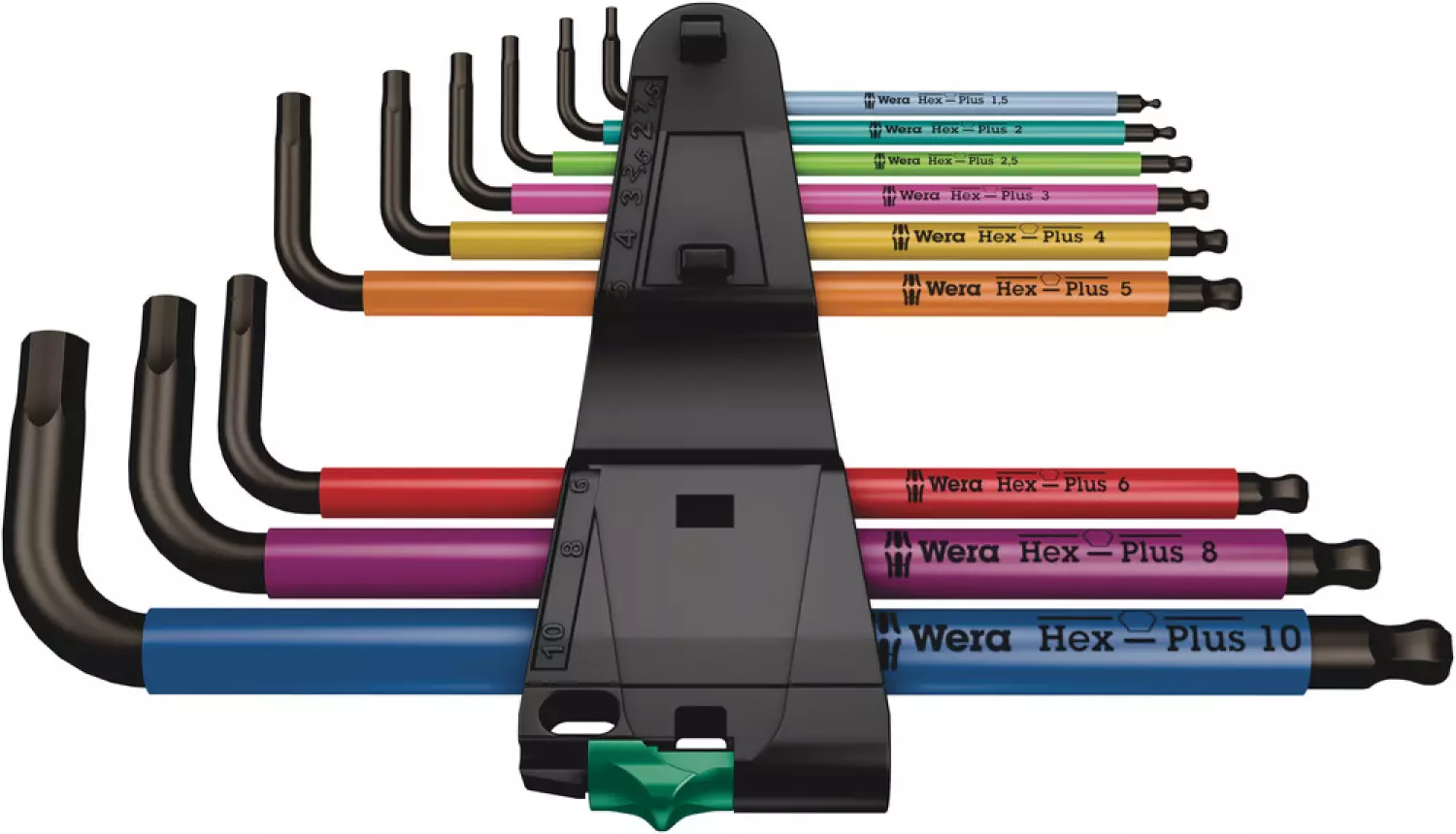 Wera 05022089001 9-delige Multicolour Inbussleutelset - 1,5-10mm