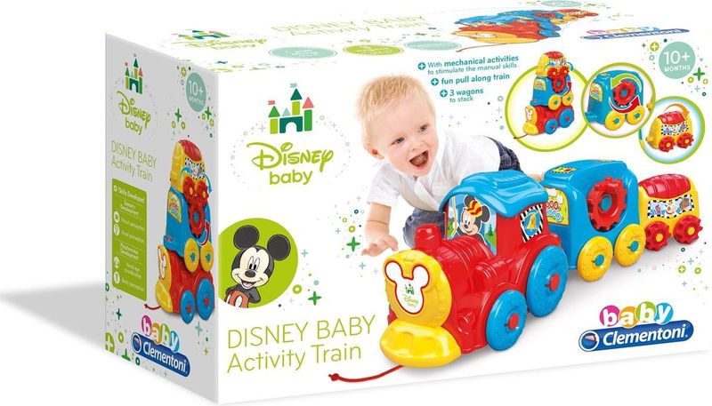 Clementoni - Disney Babytrein - Activiteitenspeelgoed - Multikleur - Hout