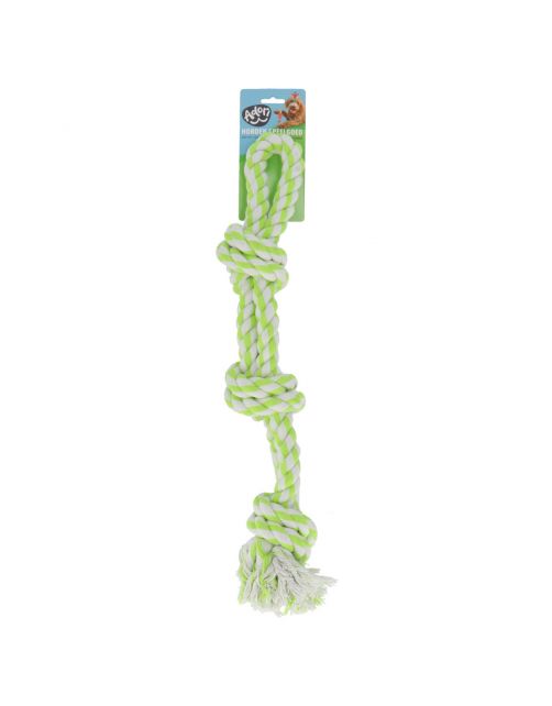 Adori Flostouw Dubbel 3 Knopen 67 cm - Hondenspeelgoed