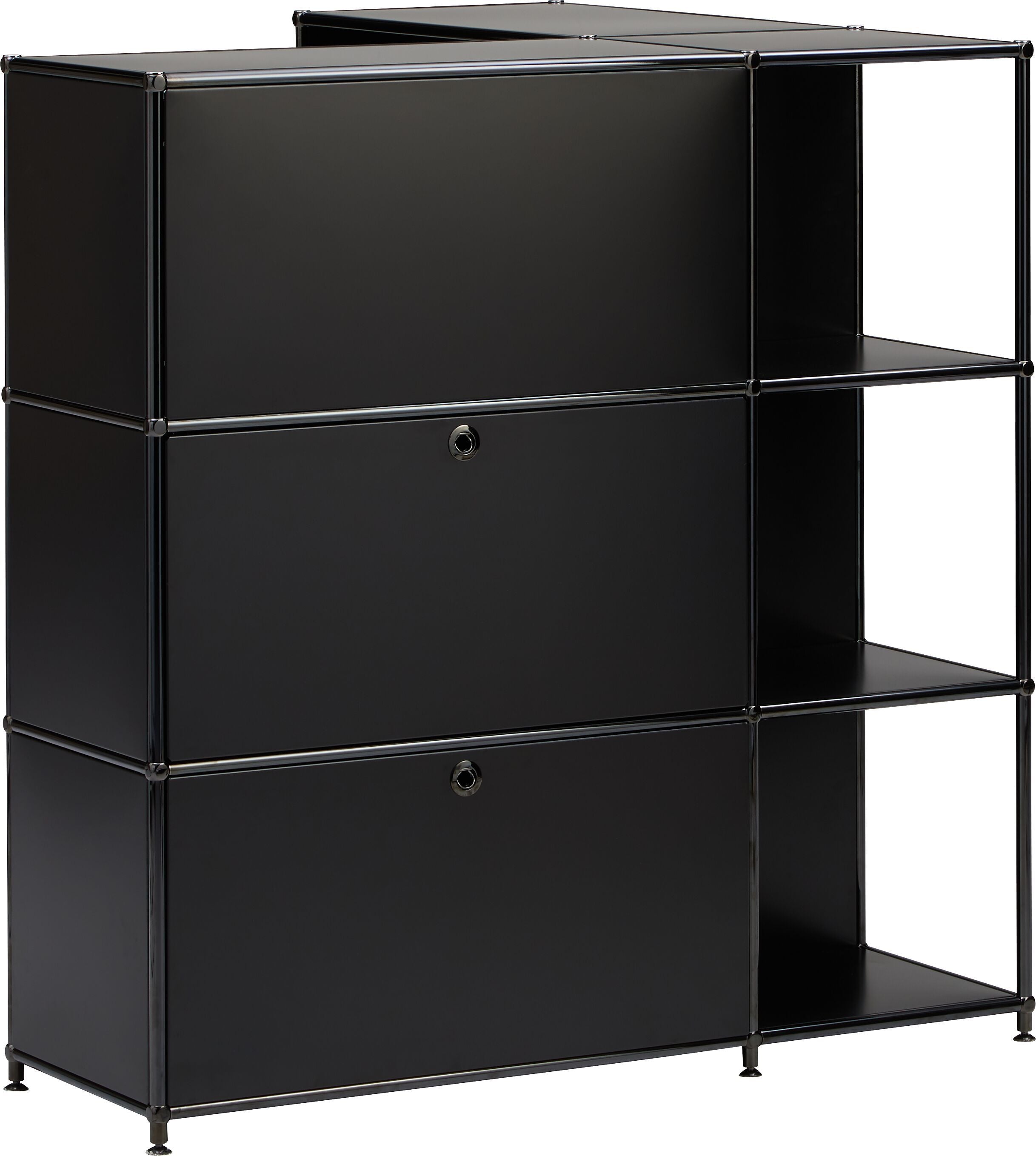 FLEXCUBE Eckkombination - Schwarz / B: 115.0 cm x T: 115.0 cm x H: 118.0 cm
