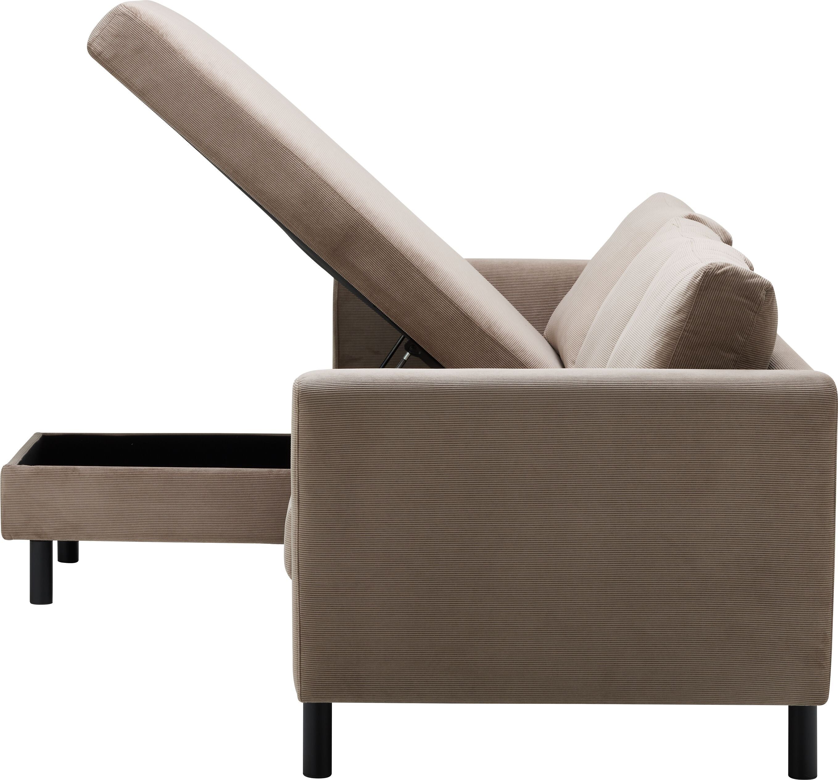 DIENER Ecksofa - Taupe / B: 235.0 cm x T: 156.0 cm x H: 81.0 cm