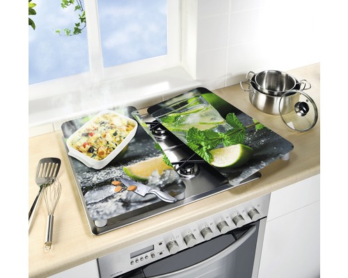 Glazen afdekplaten Wenko Mojito set van 2 52 x 30 cm