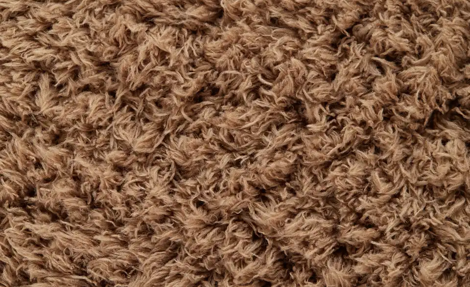 HOME STORY Badteppich Curly 70 cm Braun