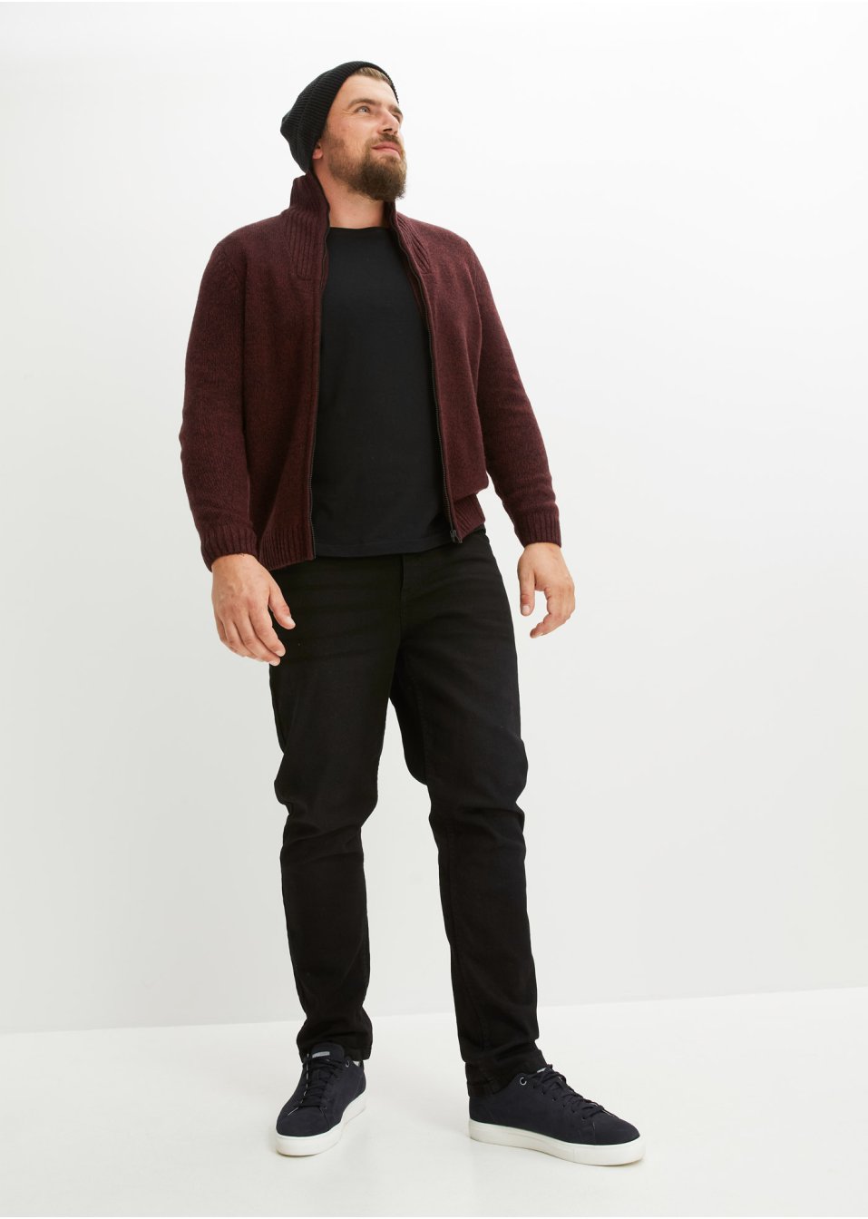 Gilet en maille à col montant
