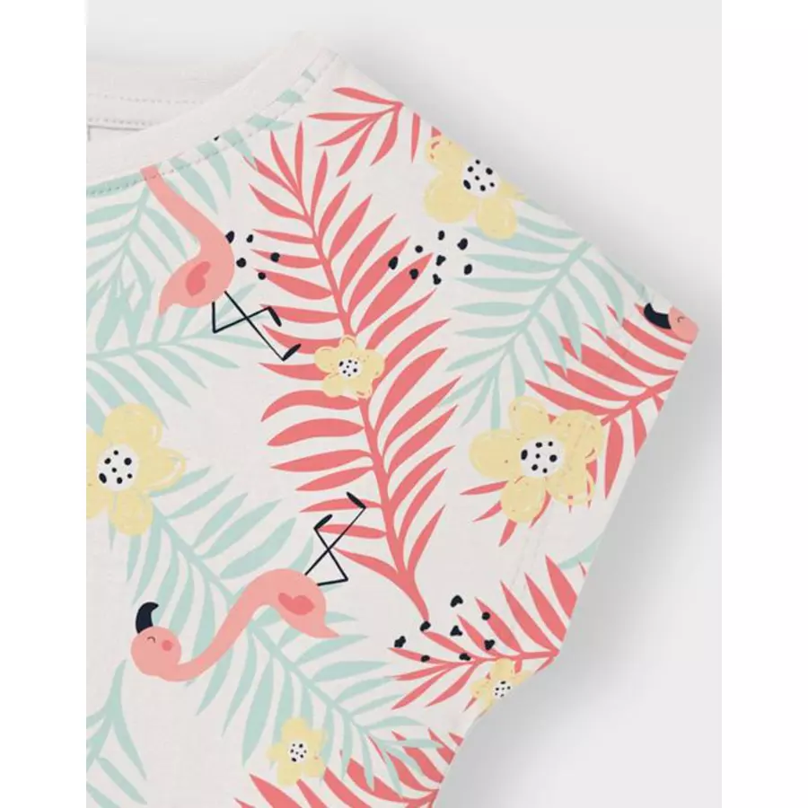 name it T-Shirt Nmfvigga White Alyssum Tropical