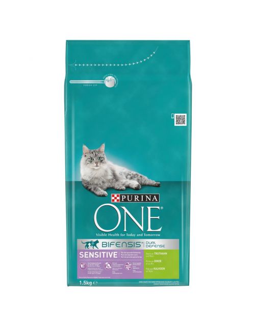 Purina One Sensitive Kalkoen&Rijst - Kattenvoer