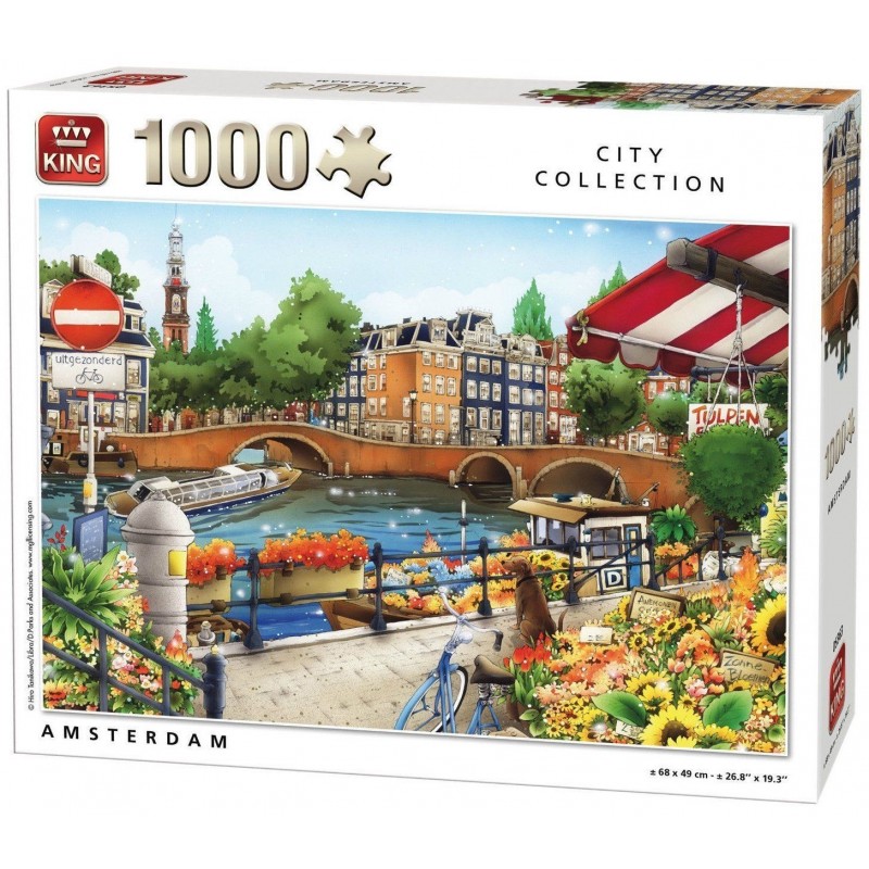 Puzzle 1000 pièces - City collection Amsterdam