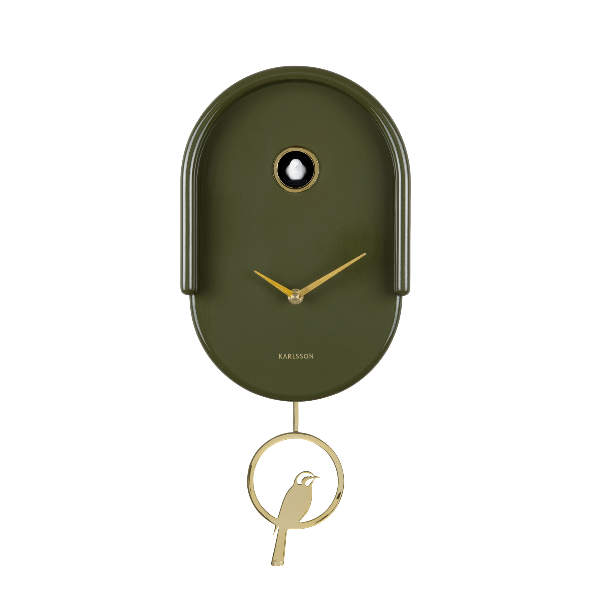 Wandklok Tweet Luxegroen