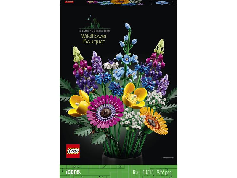 LEGO® Icons Botanicals Wildblumenstrauss 10313 Fesselndes Bauerlebnis für Naturliebhaber und angehende Floristen