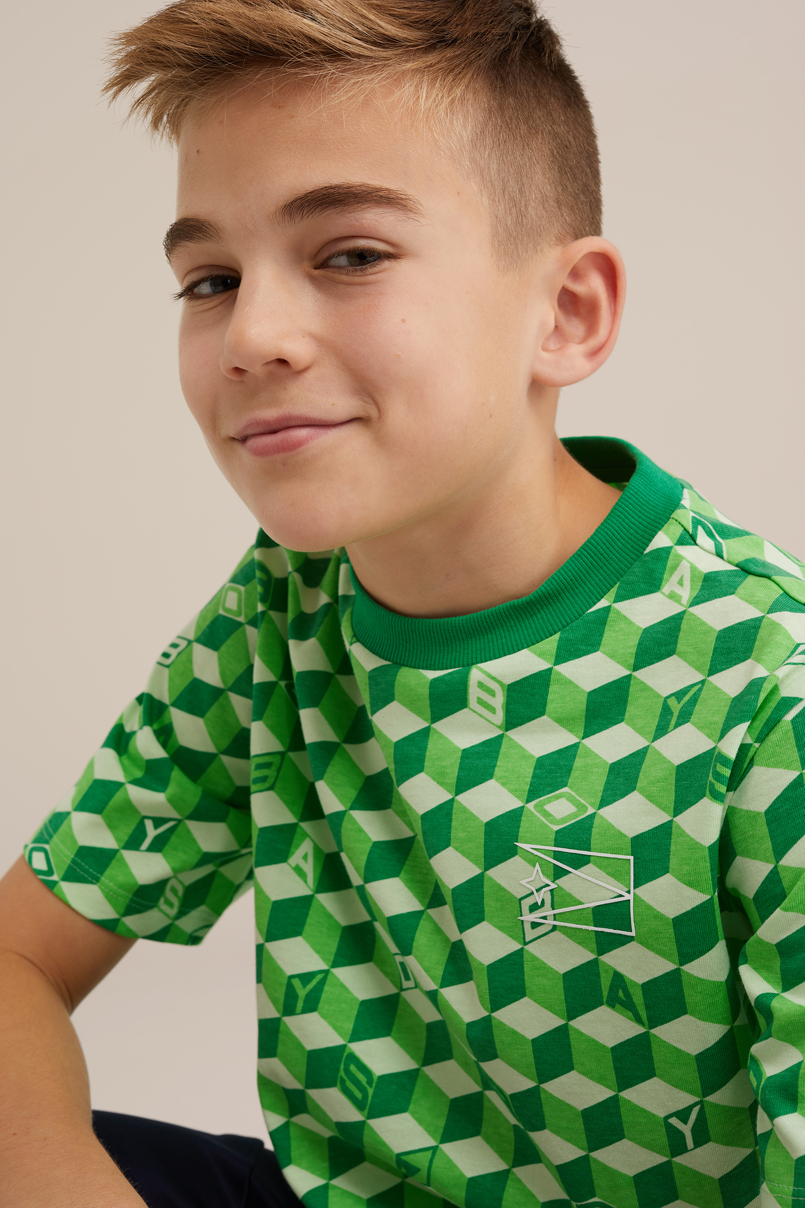 Jongens T-shirt met dessin WE Fashion Groen