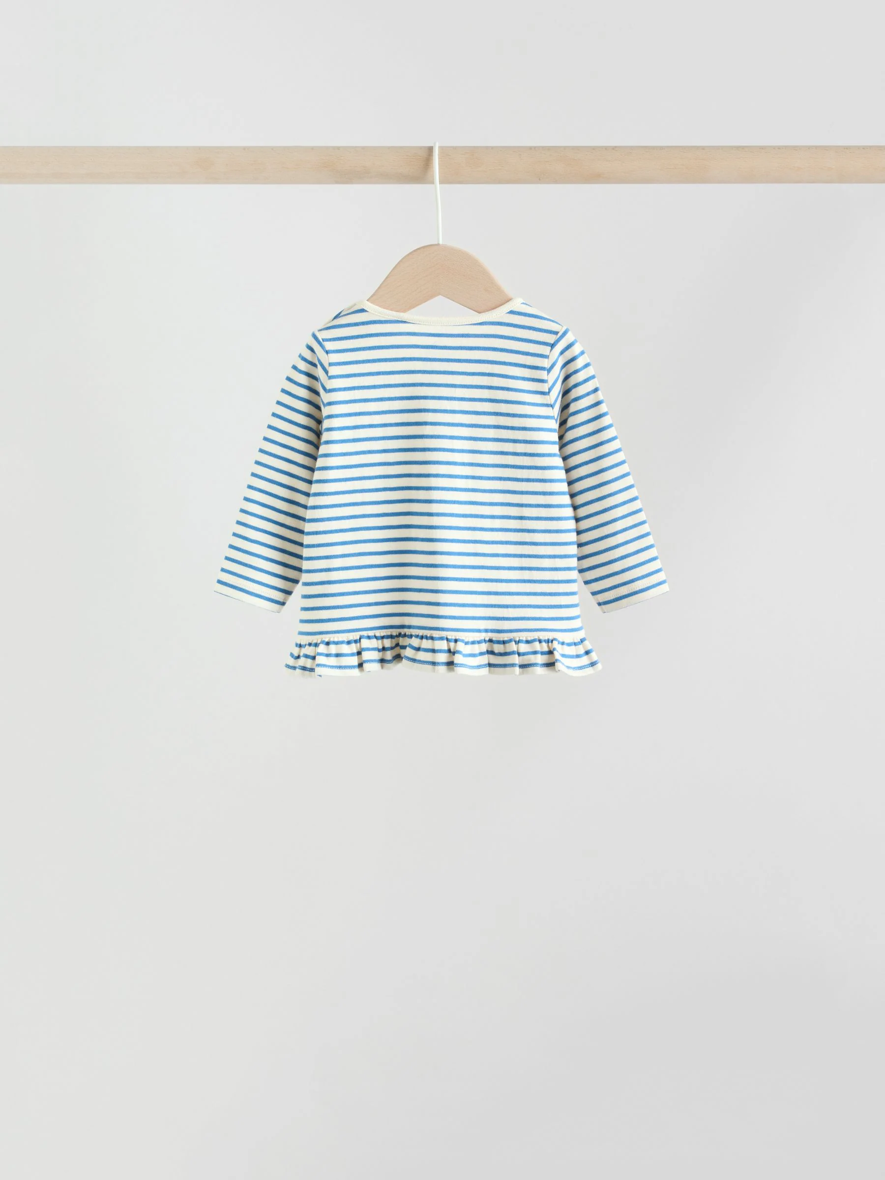 Rood/blauw/crème - 6 -delige set van top met lange mouwen en leggings (0mnd -3jr)