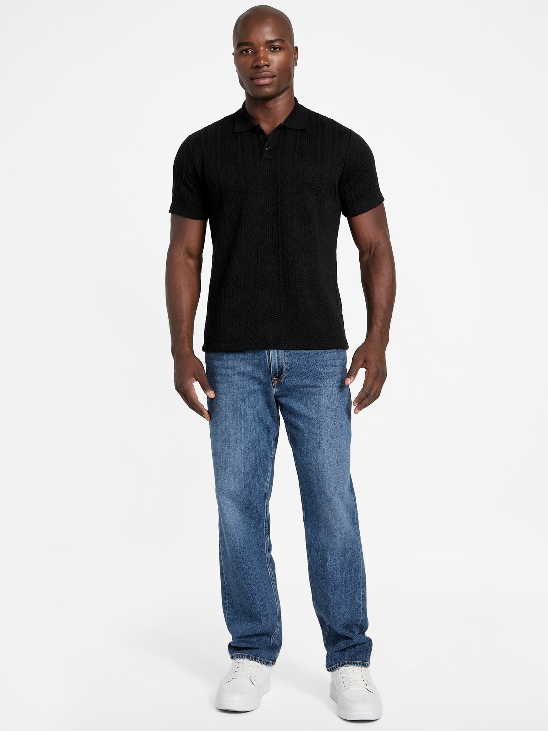Polo de malha texturizada Olin