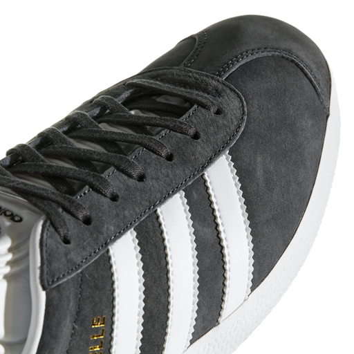 Adidas Gazelle Sneakers, Dark Grey Heather/White/Gold Metallic, 39 1/3