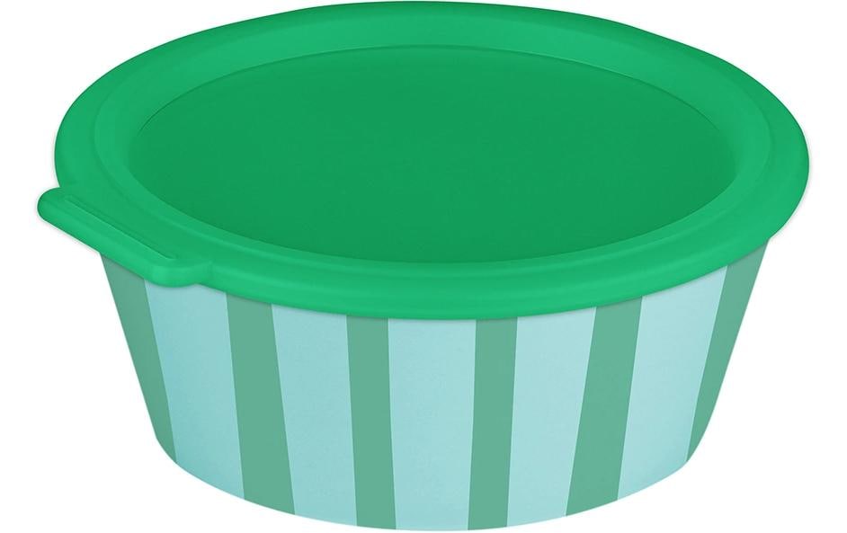 Schale Nora Box Stripes 18.8 cm, Sweet Blue/Strong GreenSchale mit Deckel