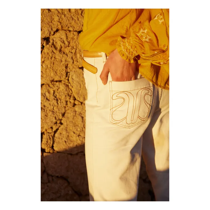 Alma Deia Jean Flare Coton Bio | Blanc cassé