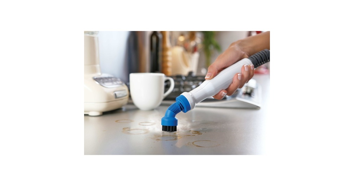 BLACK+DECKERFSMH1321 1600W Steam-mop met 6 accessoires stoomreiniger  (Wit/blauwgrijs)