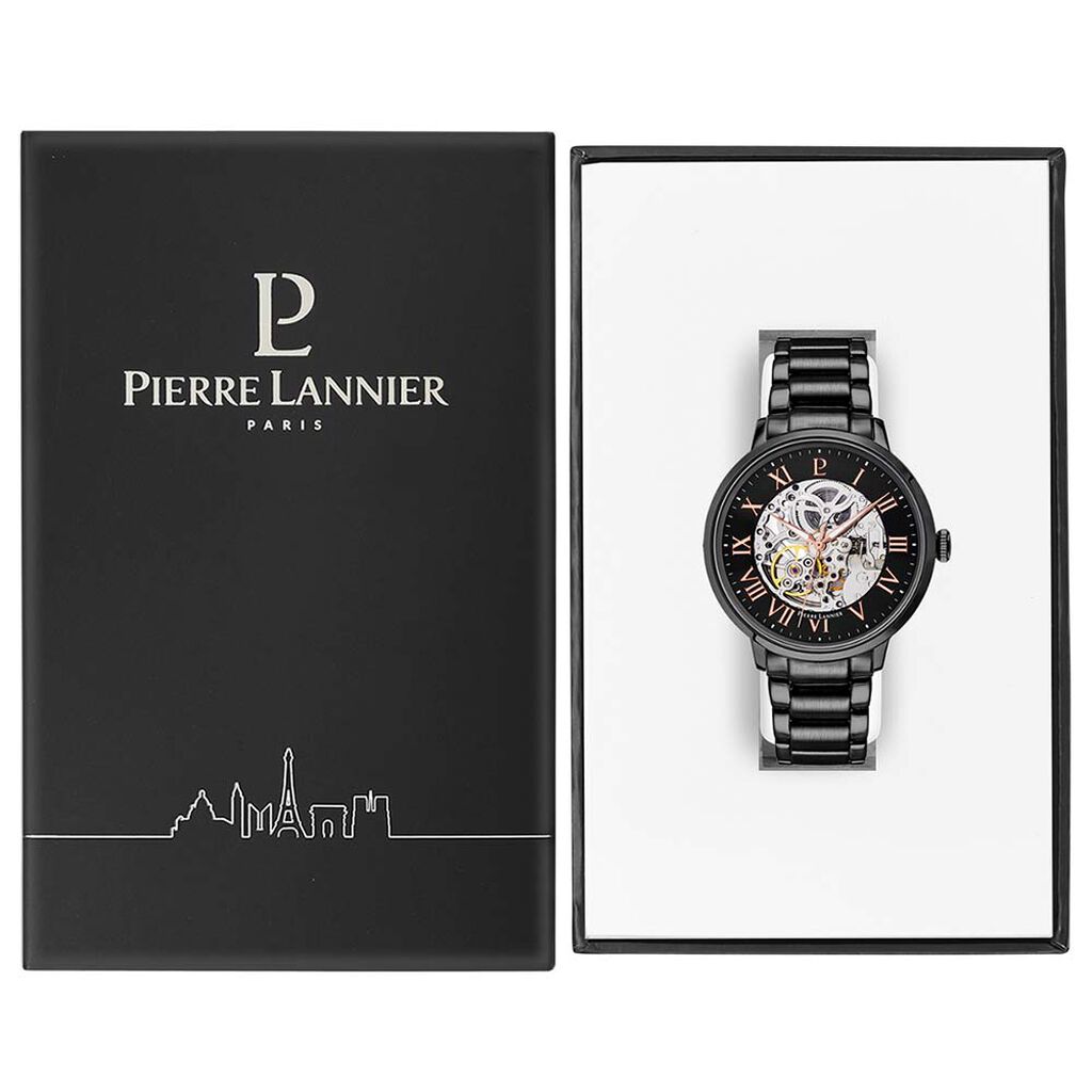 Montre Lannier Collection Automatic Acier Noir