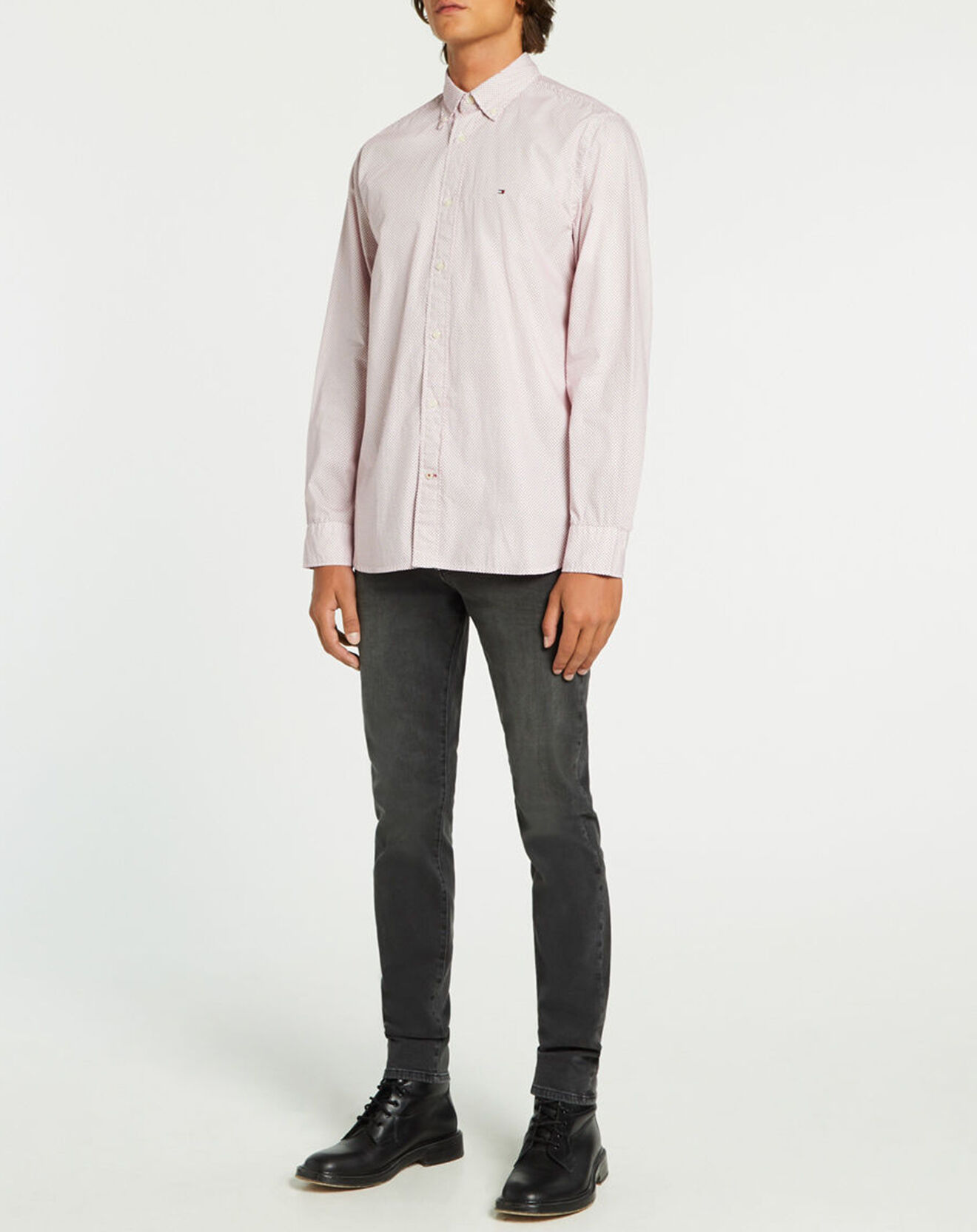 Tommy Hilfiger Chemise droite Micro Bandana blanc/rouge
