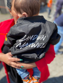 Black & Orange bomber (gepersonaliseerd)
