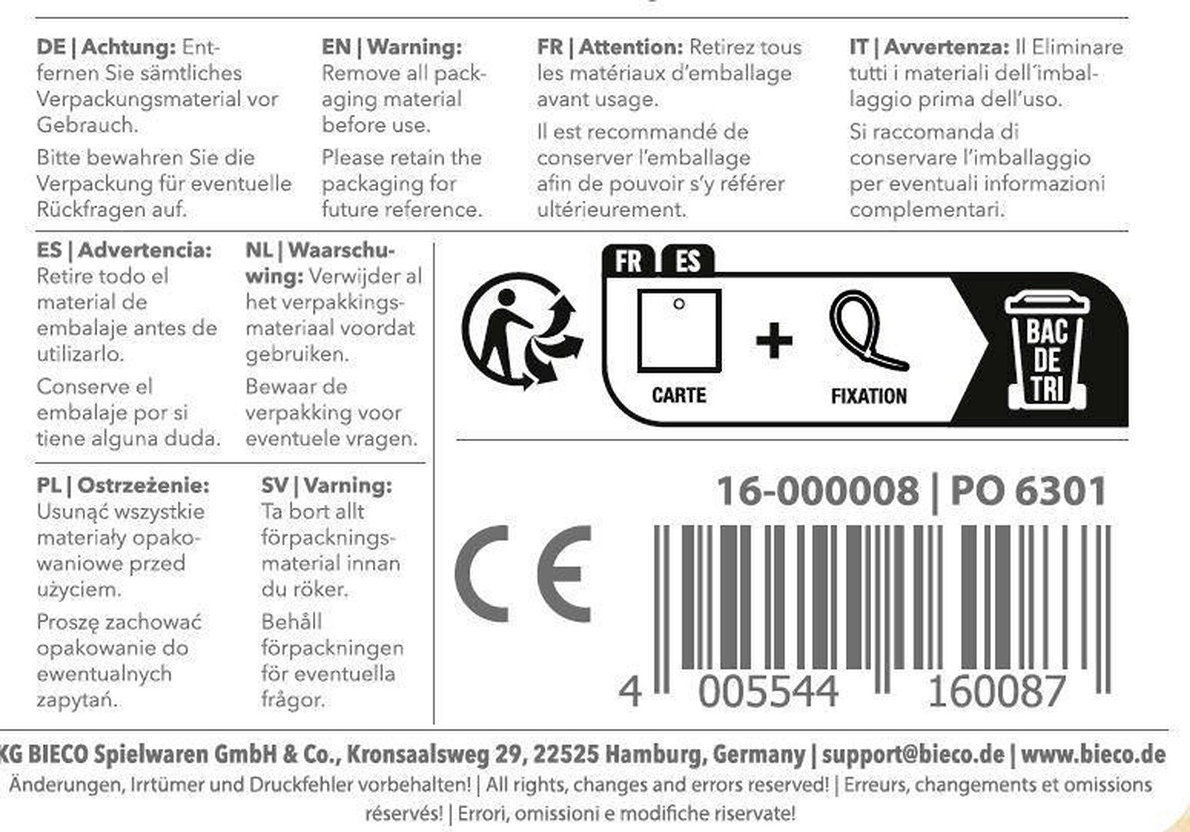 Bieco Greifling Rassel Holz Natur und Baumwolle Reh - ab Geburt Beige