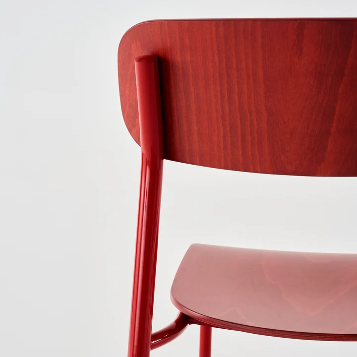 Thonet - S 243 Stuhl, Chrom / Eiche klar lackiert