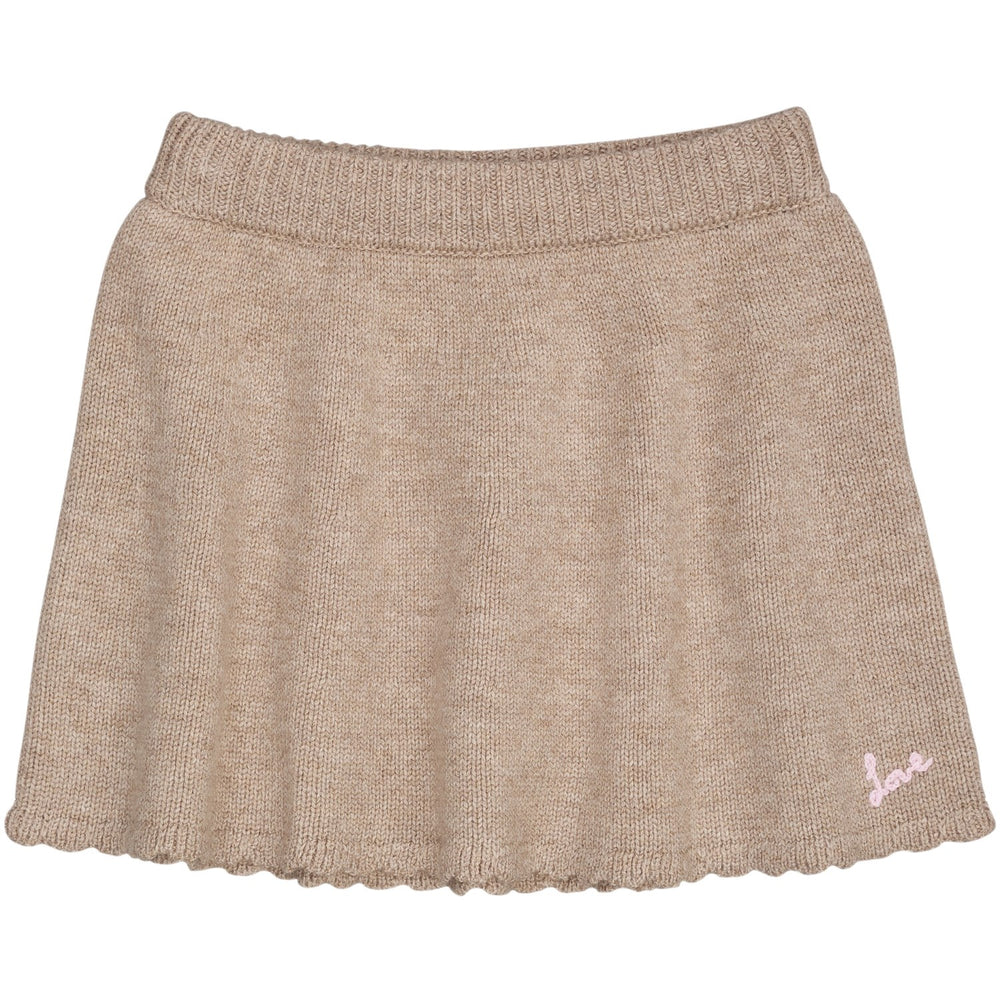 Køb COPENHAGEN COLORS Sand Mel Cashmere Nederdel W. Emb.