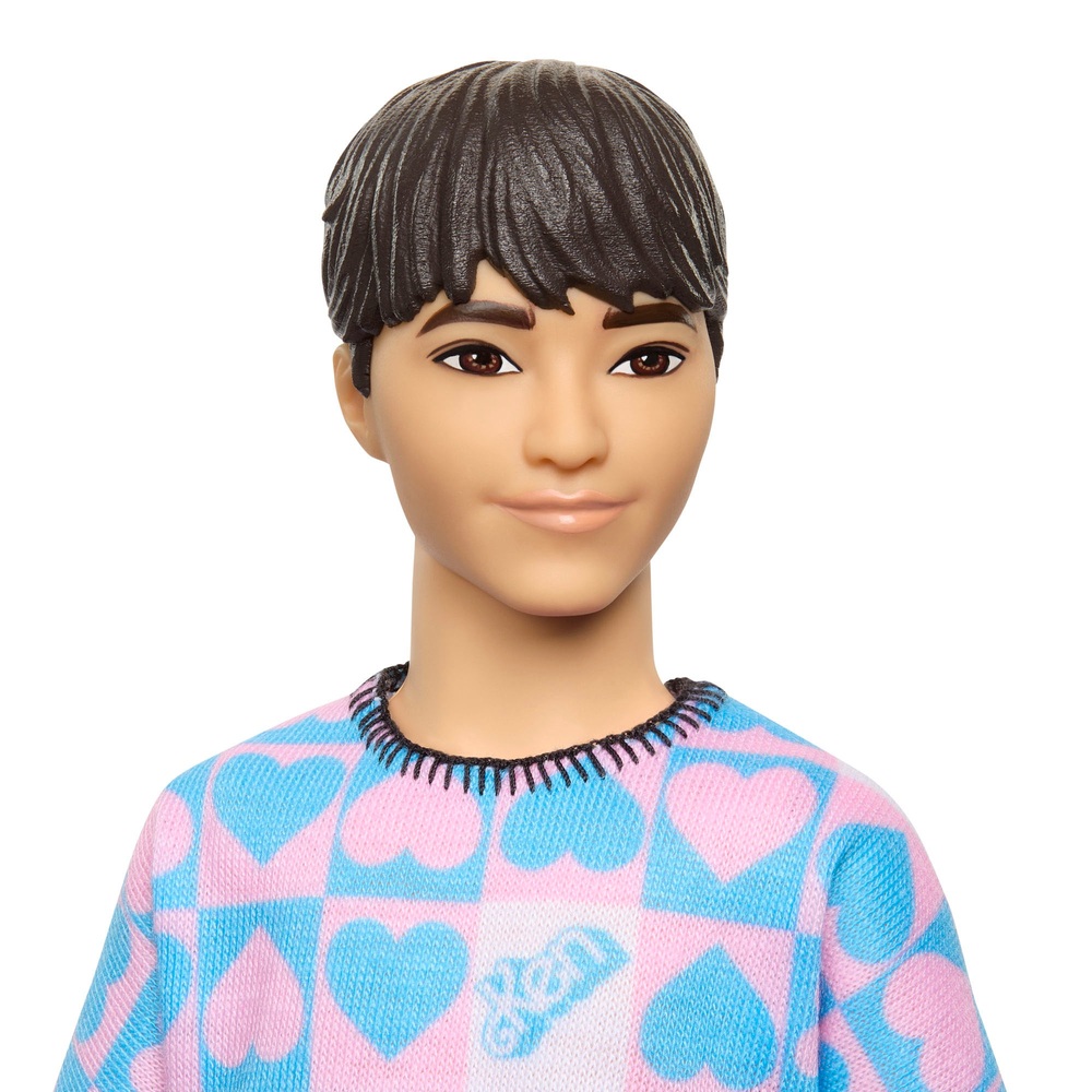 Barbie Fashionista Ken Puppe 219 mit buntem Herzchen-Top