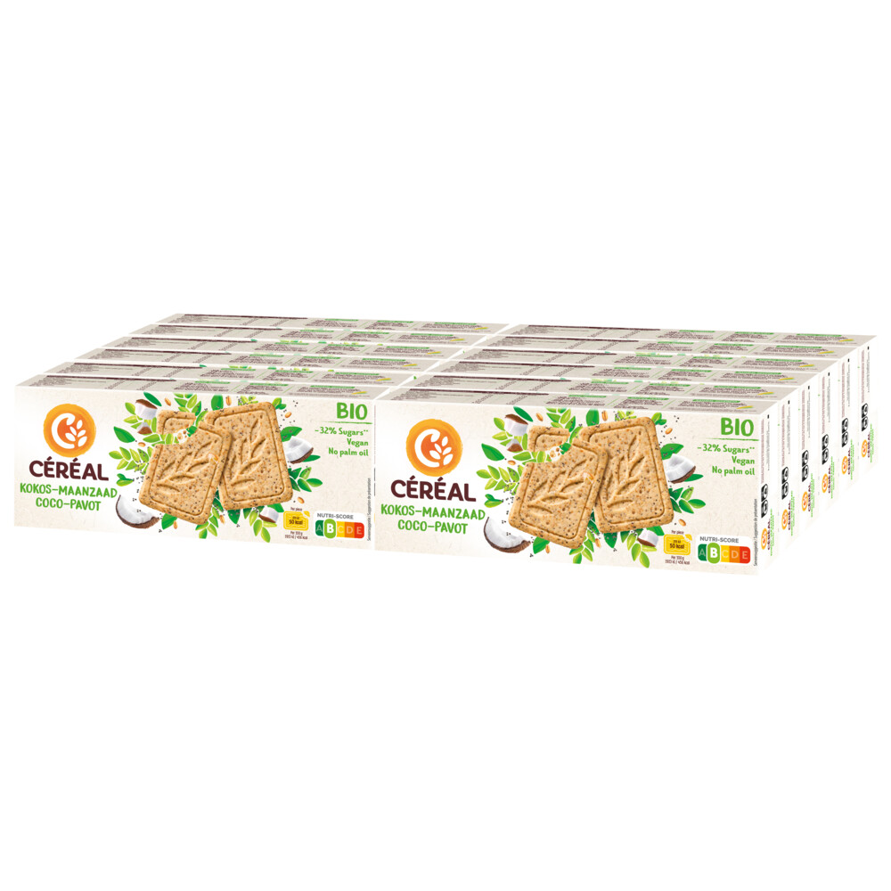 12x Céréal Healthy Bio Cake & Koekje Kokos Maanzaad132 gr