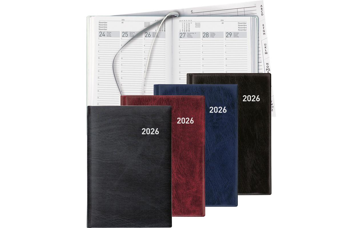 Geschäftsagenda Terminia Schwarz, 14.5 x 20.5 cmTaschenagenda 2026