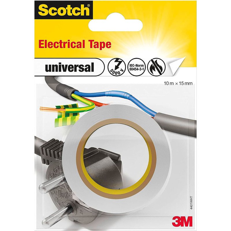 Ruban isolant universel, 15 mm x 10 m, blanc