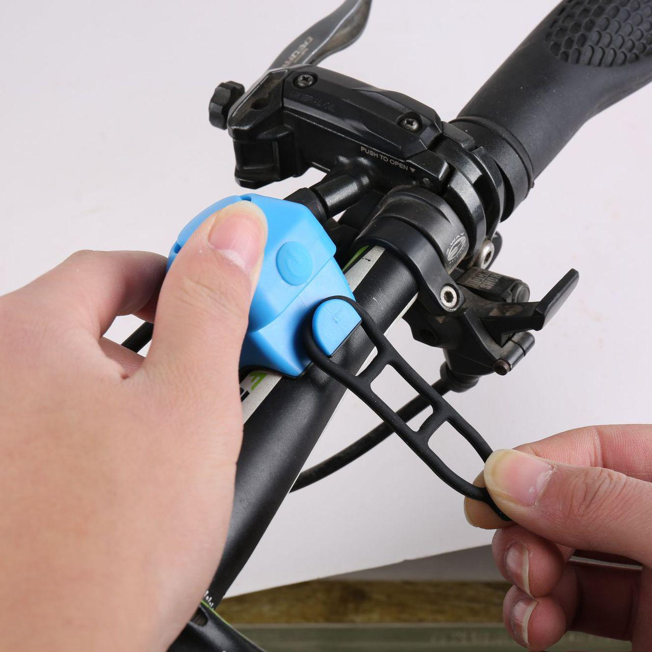 Universal Velo Glocke Elektrische Fahrrad Klingel Gravel Bike Hupe (inkl. Batterie CR2032) - Schwarz