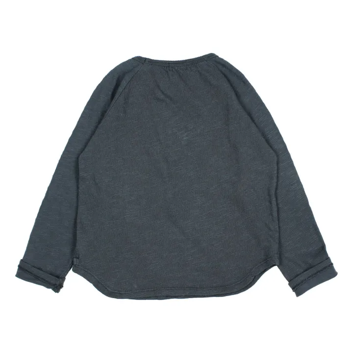 Búho T-Shirt Coton Bio Flammé Peace | Bleu nuit