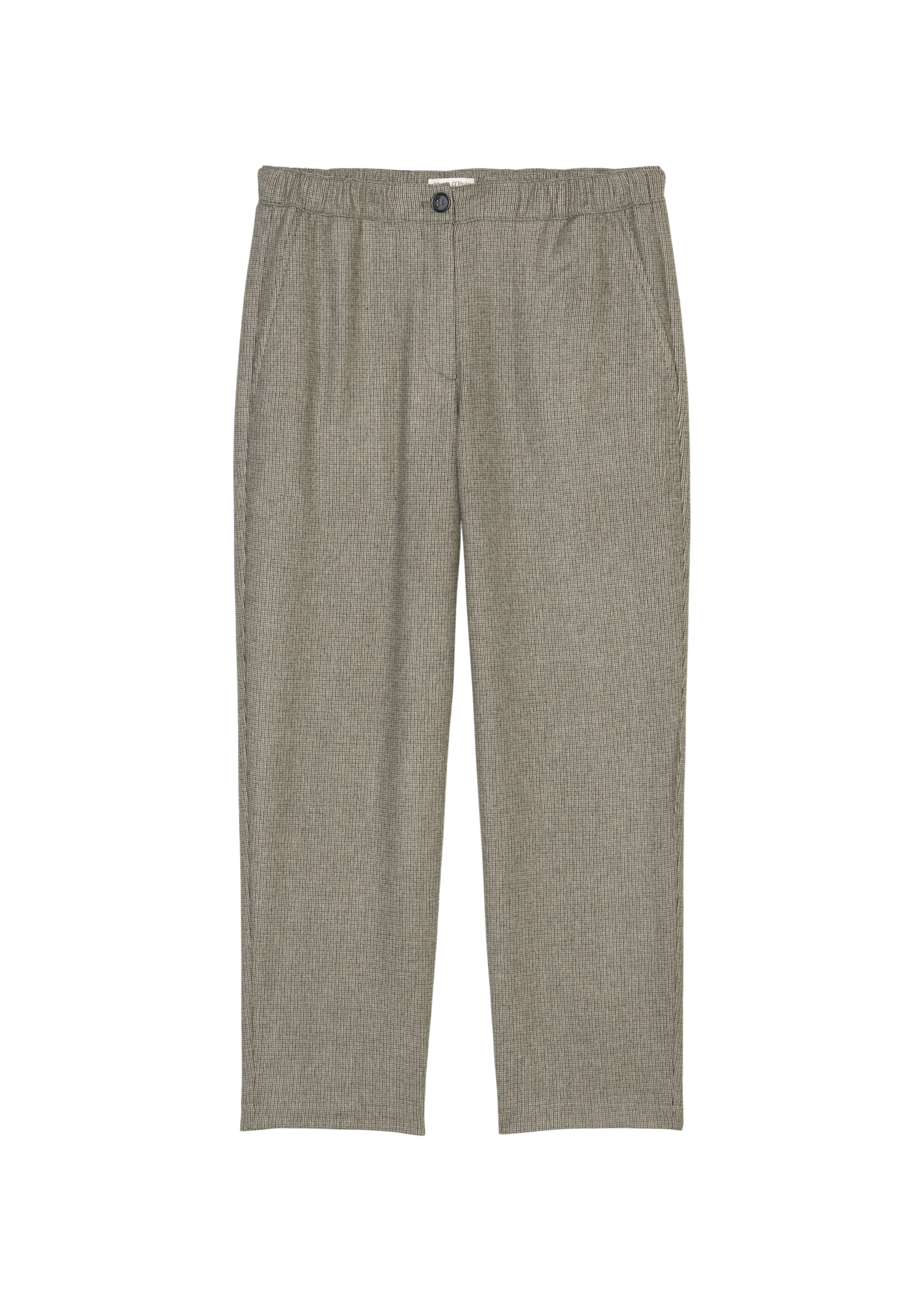 Feinkarierte Hose mit elastischem Bund mit LENZING™ ECOVERO™