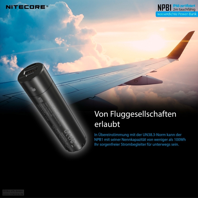 Nitecore Powerbank NBP 1 5000 mAh wasserdicht