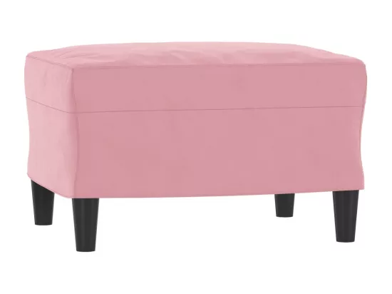Repose-pied Rose 60x50x41 cm Velours