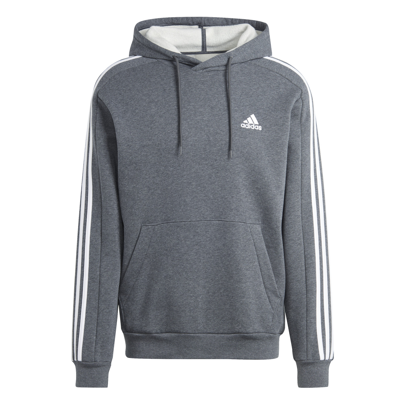 Adidas Essentials Fleece Hoodie Donkergrijs Wit