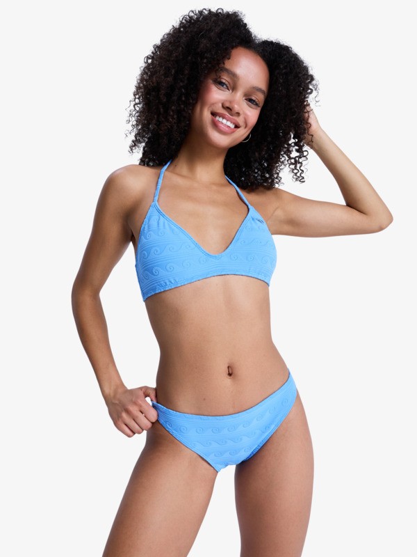 Paradise Wave Moderate Bas de bikini classique Bleu Femme