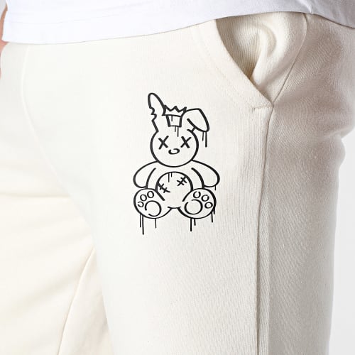 Pantalon Jogging Lapin King Beige Noir