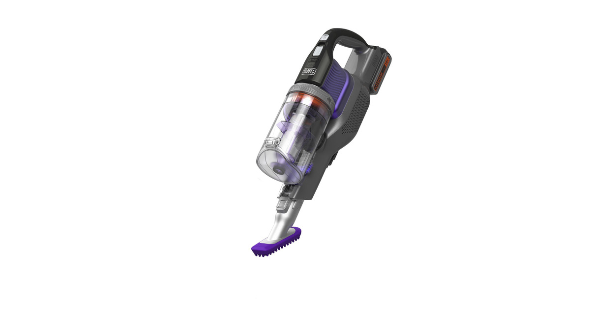 BLACK+DECKERBHFEV182CP-QW 18V 4IN1 PowerSeries Extreme PET steelstofzuiger  (Grijs/paars)