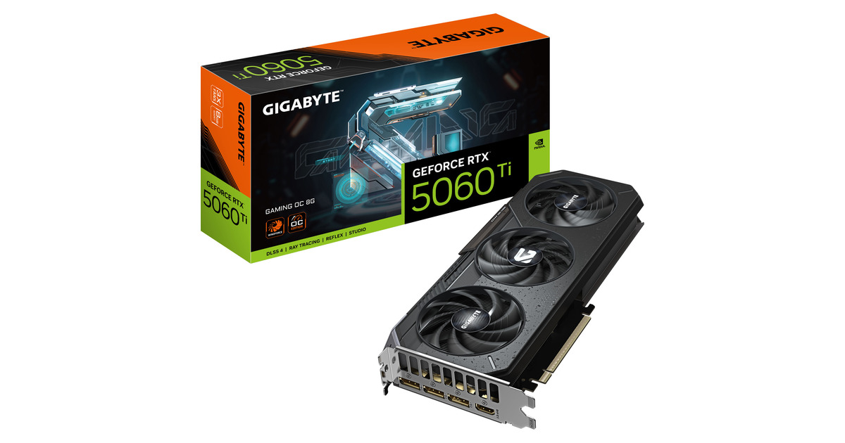 GIGABYTEGeForce RTX 5060 Ti GAMING OC 8G grafische kaart  (3x DisplayPort, 1x HDMI)