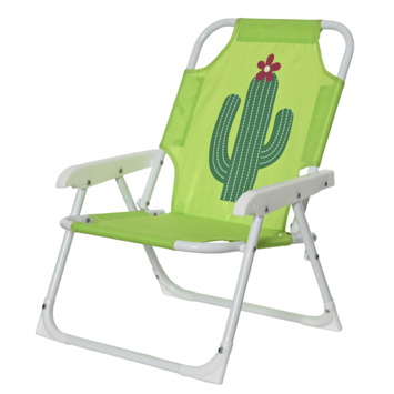 Outdoor kinderstoel groene cactusprint opvouwbaar