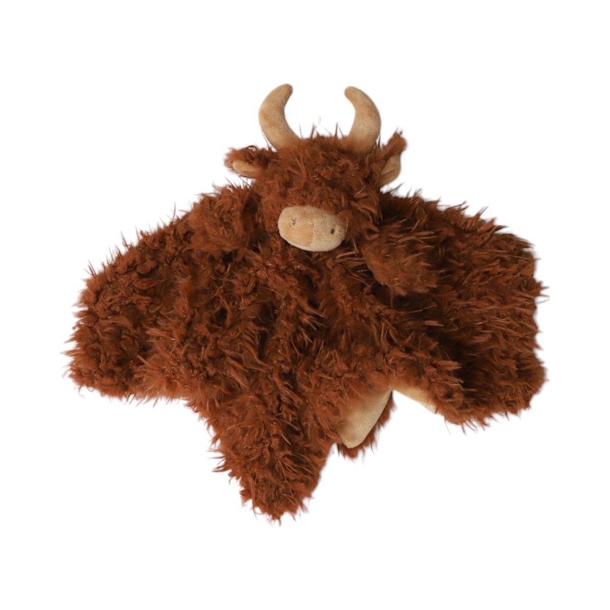 Doudou plat vache - Bébé Highland Frisette
